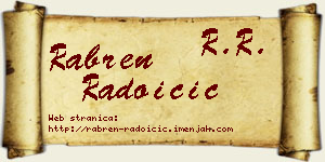 Rabren Radoičić vizit kartica